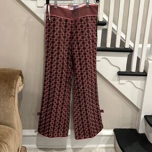 Women’s Embroidered Pants Brown & Pink Size 8